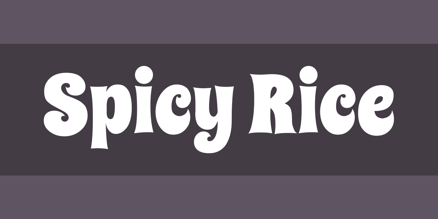 Przykład czcionki Spicy Rice Regular